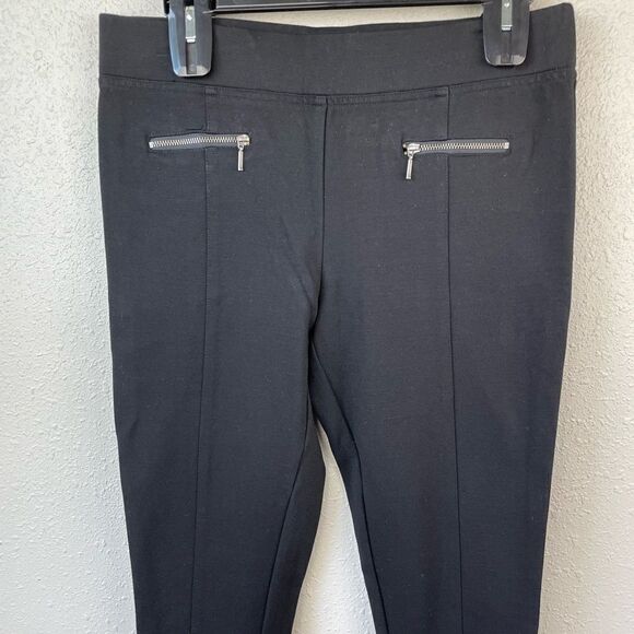 Matty M Black Capri Stretch Pants/Leggings Size L EUC - Picture 3 of 5